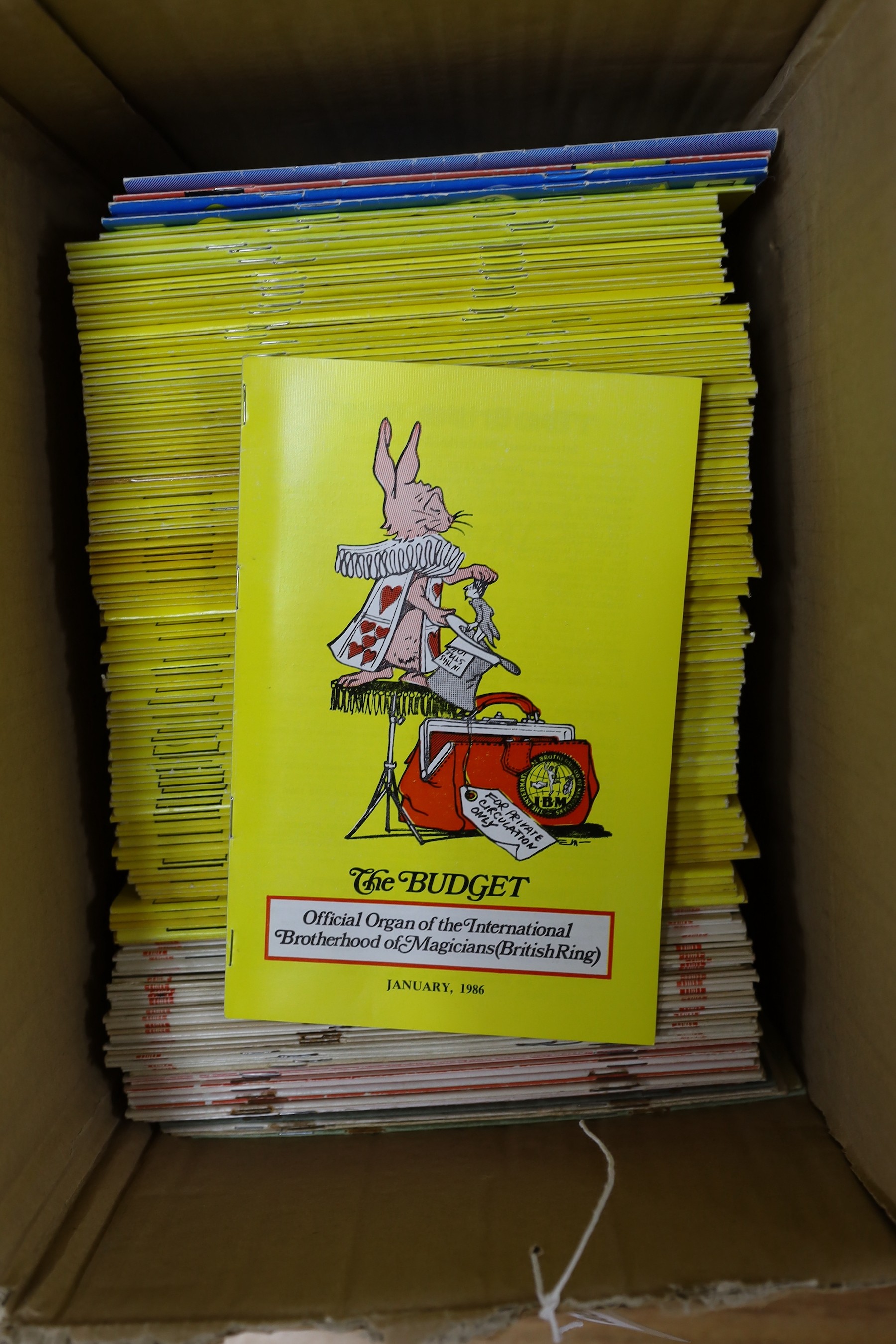 A collection of magic magazines from 1920’s and later, including The Magic Circular, The Budget (many being for private circulation only)